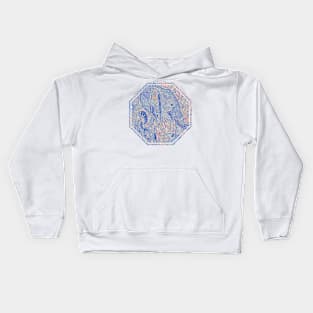 Zentangle Elephant In Pastel Kids Hoodie